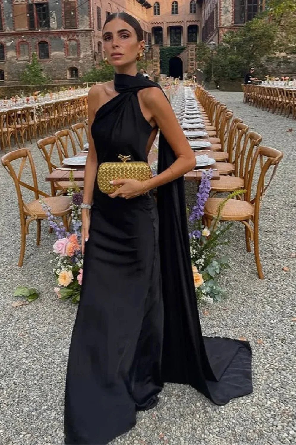 Beatrice Halter Backless Satin Maxi Dress for Women - Sleeveless Evening Dress - Image 7