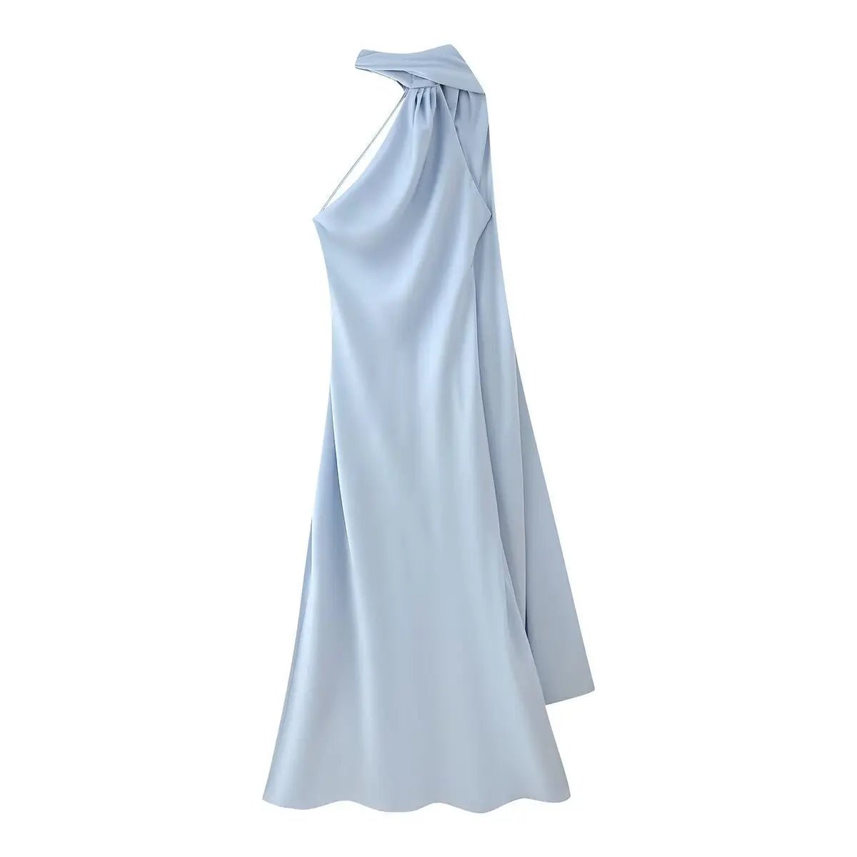 Beatrice Halter Backless Satin Maxi Dress for Women - Sleeveless Evening Dress - Image 13