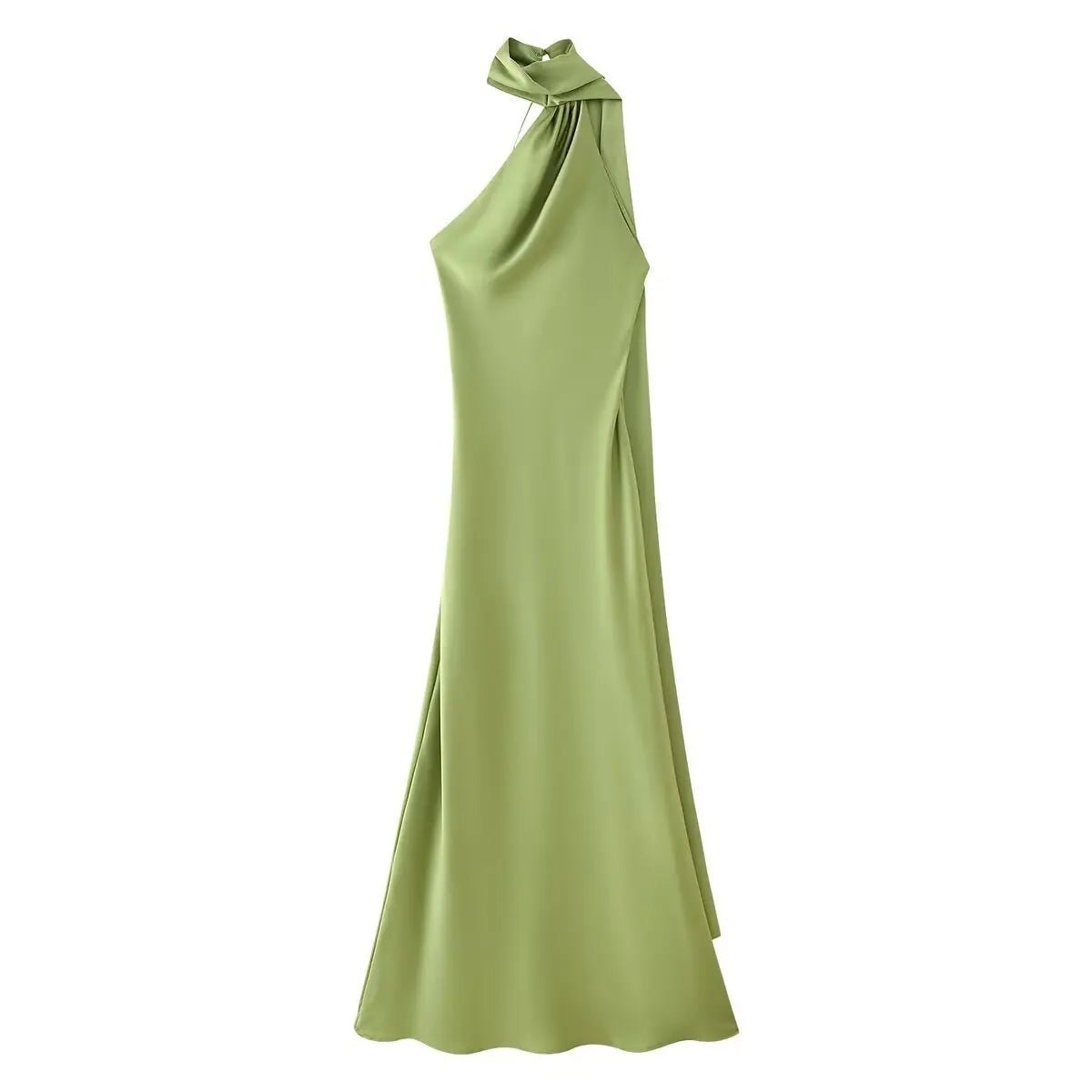 Beatrice Halter Backless Satin Maxi Dress for Women - Sleeveless Evening Dress - Image 10