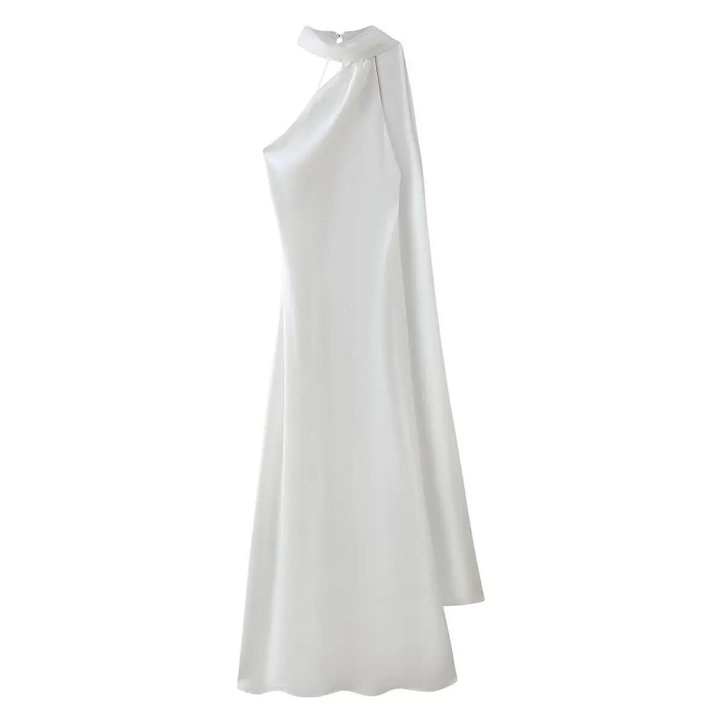 Beatrice Halter Backless Satin Maxi Dress for Women - Sleeveless Evening Dress - Image 11
