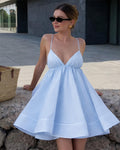 Helena V-Neck Suspender Mini Dress - Elegant Occasion Dress for Women