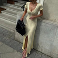 Bernadette Ribbed Knit Maxi Dress - Elegant Occasion Dress for Women - Image 2