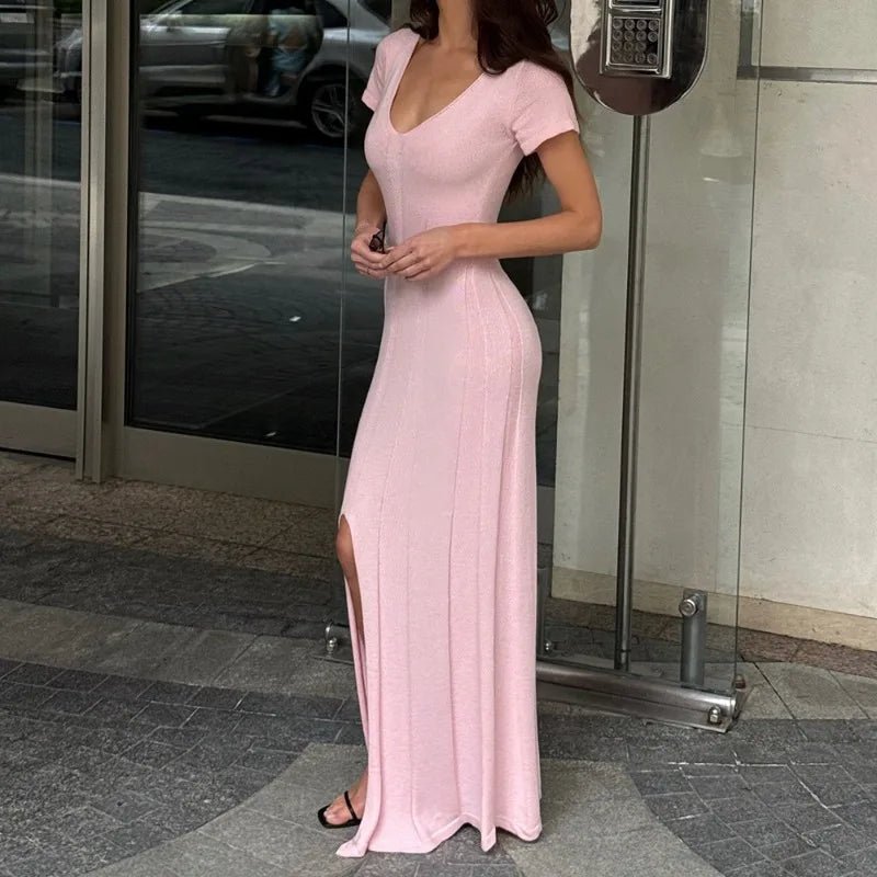 Bernadette Ribbed Knit Maxi Dress - Elegant Occasion Dress for Women - Image 7