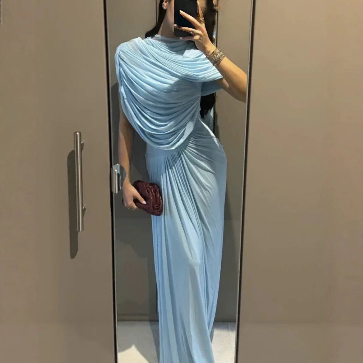 Monica Elegant Mesh Bodycon Maxi Dress - Elegant Occasion Dress for Women - Image 3