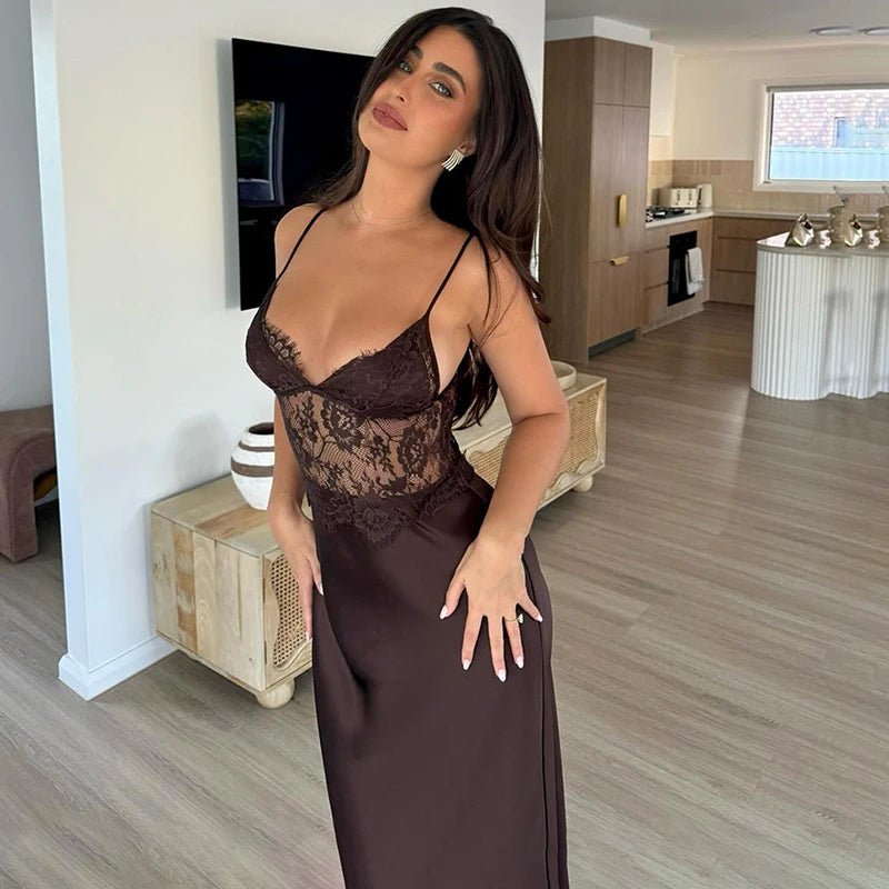Sandra Lace V-Neck Maxi Dress - Elegant Occasion Dress for Women - Image 7