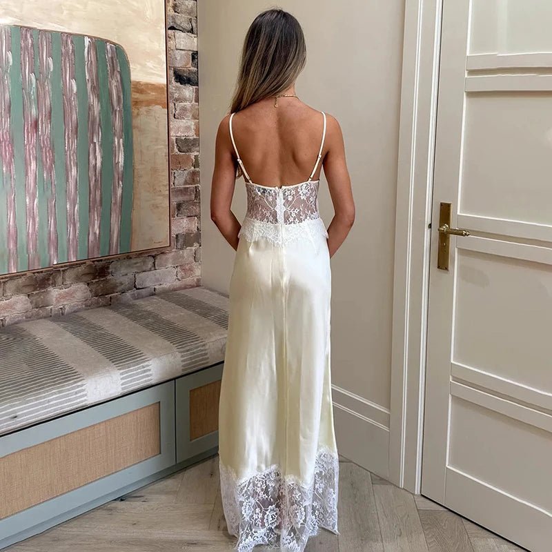Sandra Lace V-Neck Maxi Dress - Elegant Occasion Dress for Women - Image 3