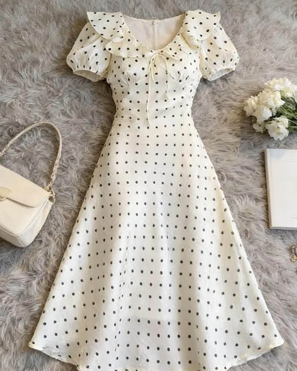 Rachel Polka Dot V-Neck Maxi Dress - Elegant Occasion Dress for Women - Image 4