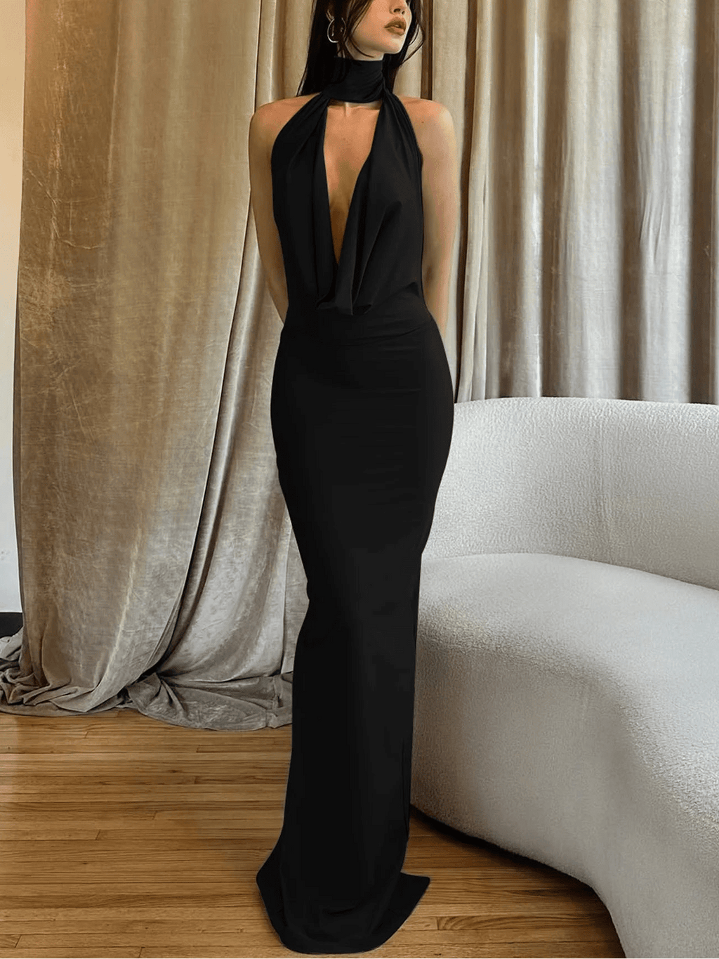 Annie Sleeveless Backless Slit Maxi Dress - Elegant Occasion Dress for Women - Image 3
