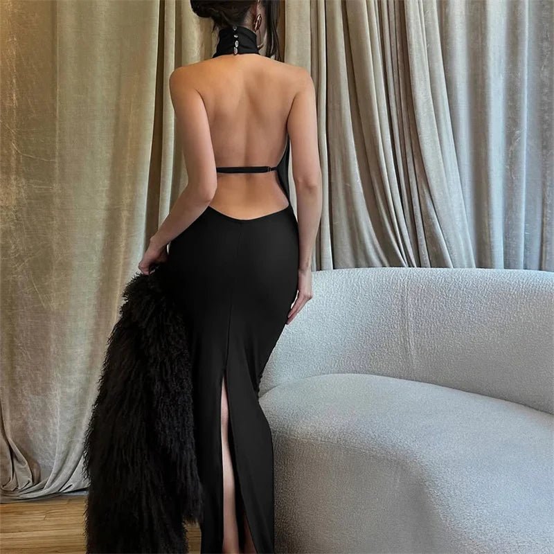 Annie Sleeveless Backless Slit Maxi Dress - Elegant Occasion Dress for Women - Image 4