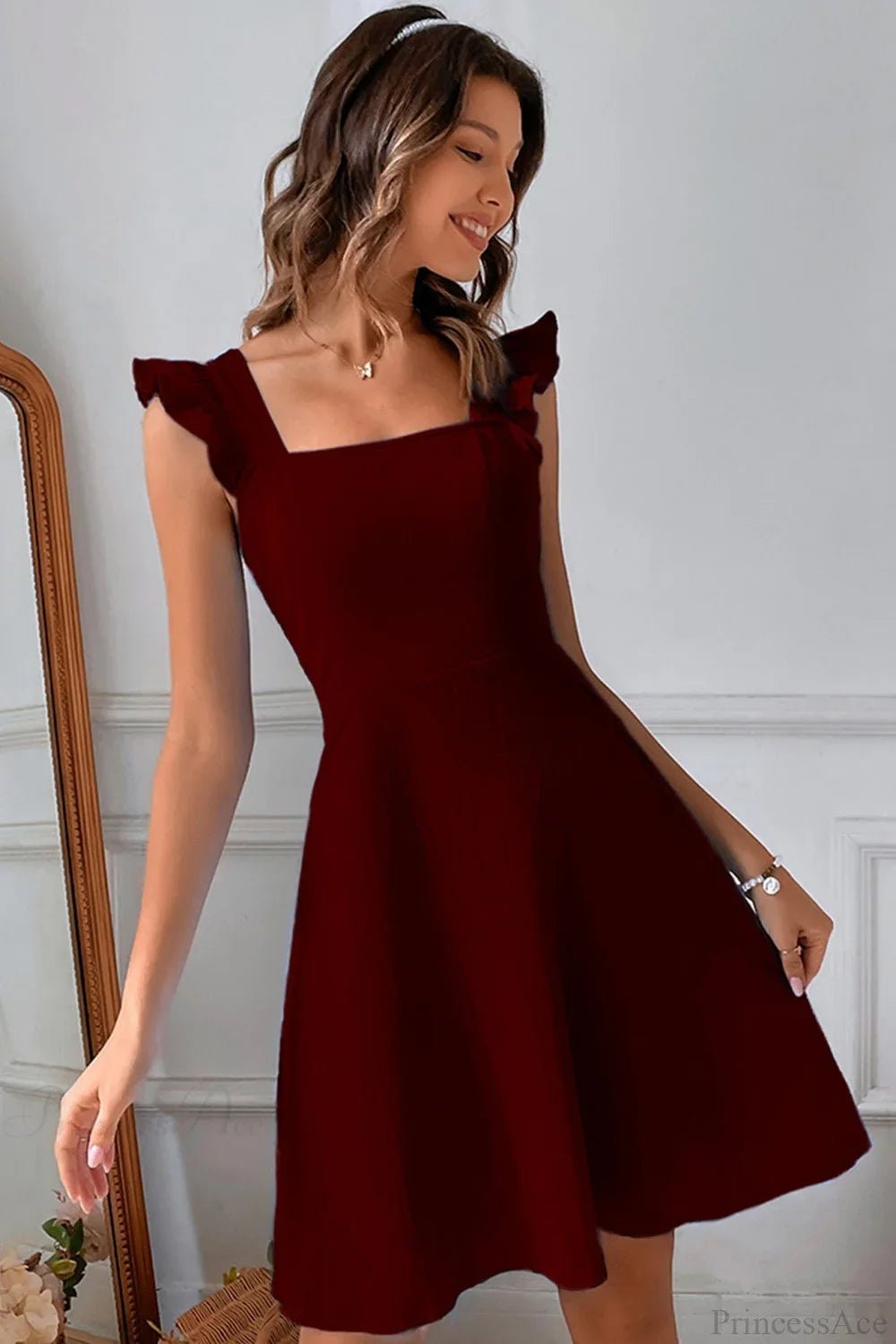 Nora Sleeveless Mini Dress with Ruffle Tie-back - Elegant Occasion Dress for Women - Image 8