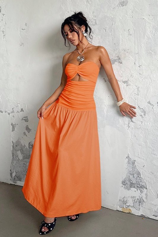 Camia Cut-Out Strapless Maxi Dress - Elegant Occasion Dress for Women - Image 9