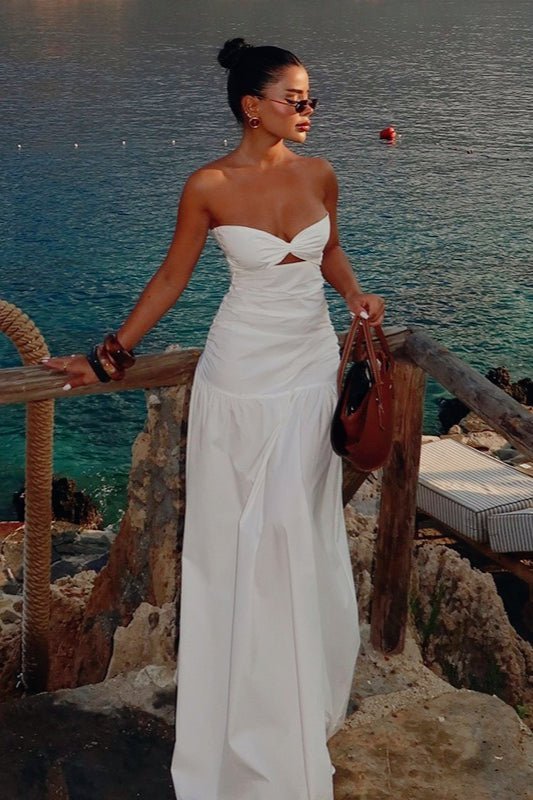 Camia Cut-Out Strapless Maxi Dress - Elegant Occasion Dress for Women