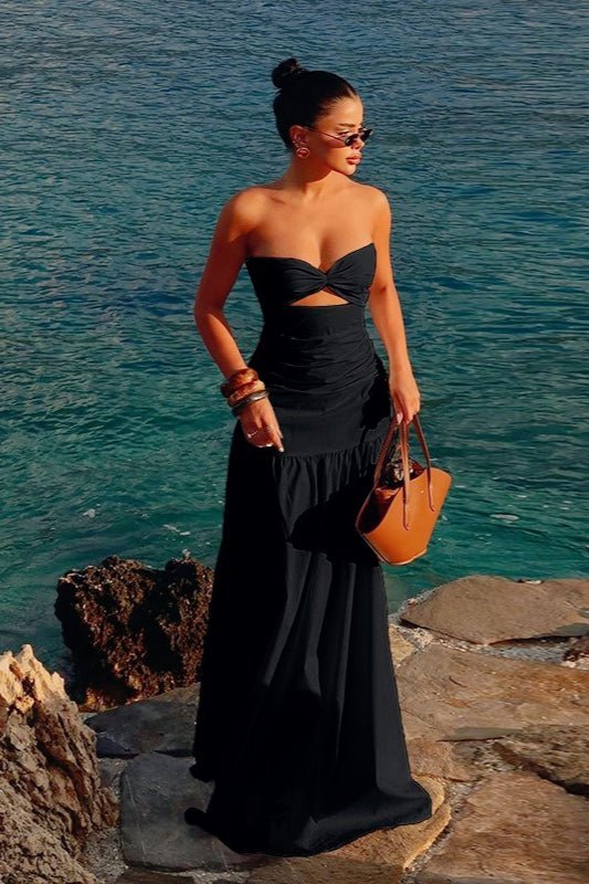 Camia Cut-Out Strapless Maxi Dress - Elegant Occasion Dress for Women - Image 7