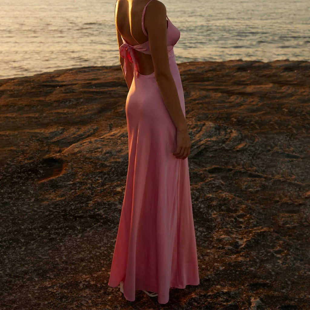 Celeste Backless Tie-Front Cami Dress - Elegant Occasion Dress for Women - Image 13