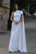 Celeste Satin Halter Evening Dress - Sleeveless Wedding Guest Dress - Image 2