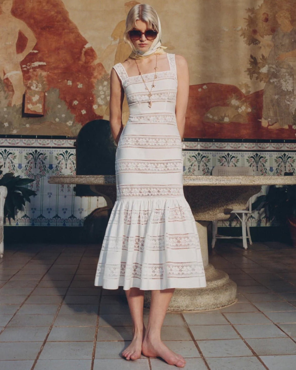 Laura Embroidered Lace Fishtail Dress - Elegant Occasion Dress for Women - Image 3