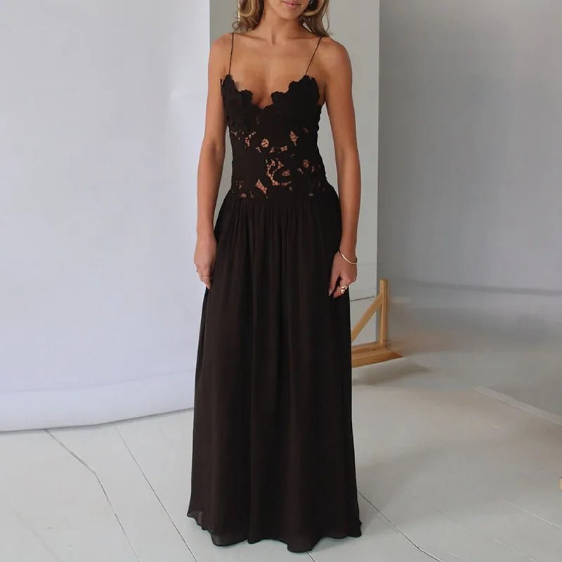 Celeste Lace Mesh Halter Evening Dress - Elegant Occasion Dress for Women - Image 6