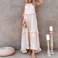 Celeste Ruffle Hem Beach Maxi Dress - Elegant Occasion Dress for Women