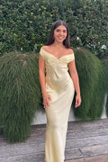 Sophia Satin Off Shoulder Maxi Dress for Women - Formal Evening Dress - Image 2