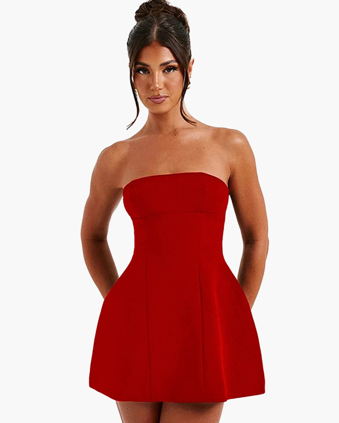 Colby Cinched Waist Strapless Mini Dress - Elegant Occasion Dress for Women - Image 4