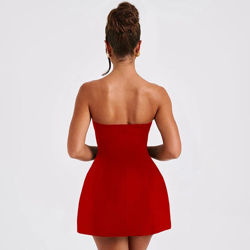 Colby Cinched Waist Strapless Mini Dress - Elegant Occasion Dress for Women - Image 6