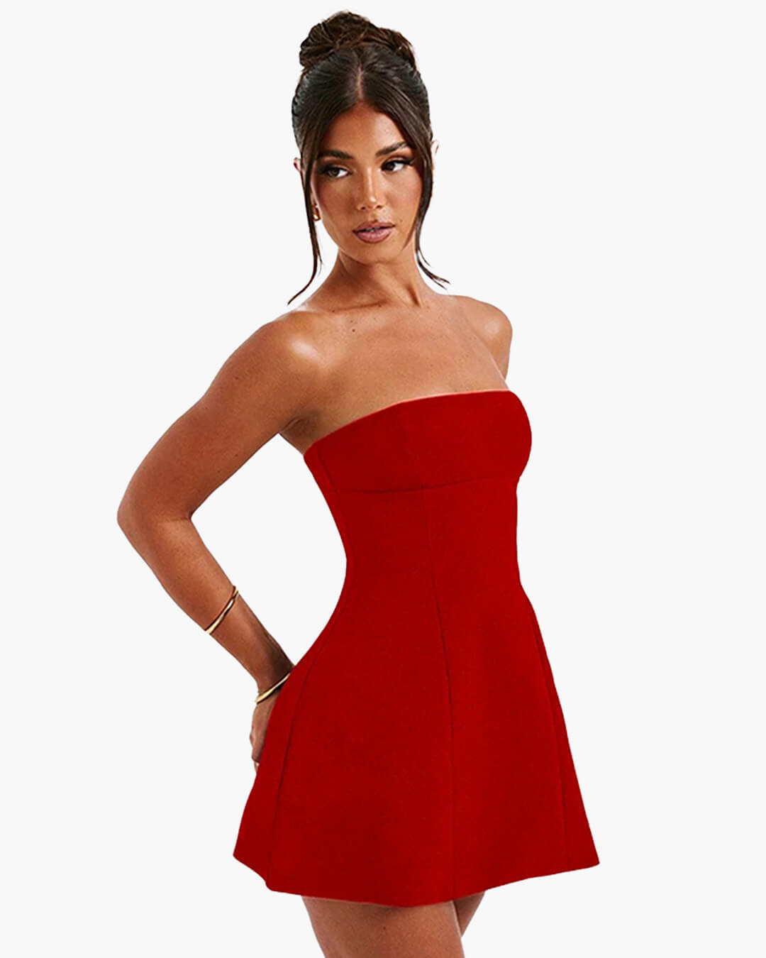 Colby Cinched Waist Strapless Mini Dress - Elegant Occasion Dress for Women - Image 5