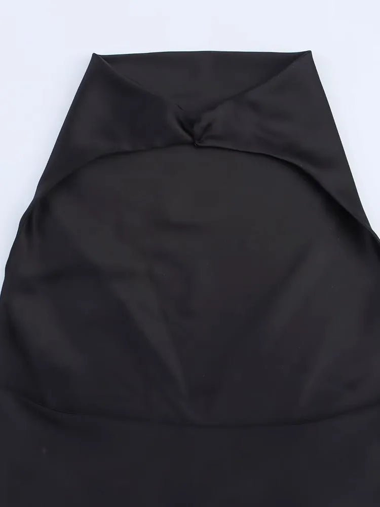 Colleen Satin Halter Draped Mini Dress - Elegant Occasion Dress for Women - Image 8