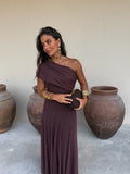 Daniella Mesh Maxi Dress - Brown Flowy Formal Maxi Dress - Image 2