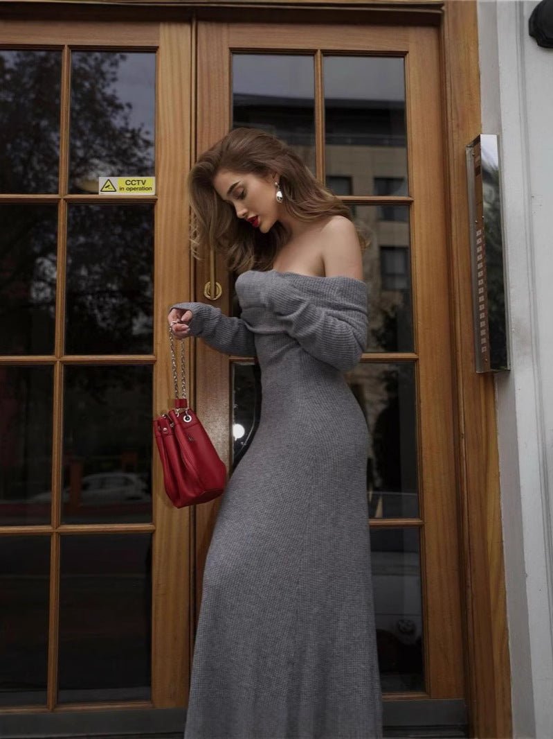 Danika Pullover Maxi Knit Dress - Elegant Occasion Dress for Women - Image 2