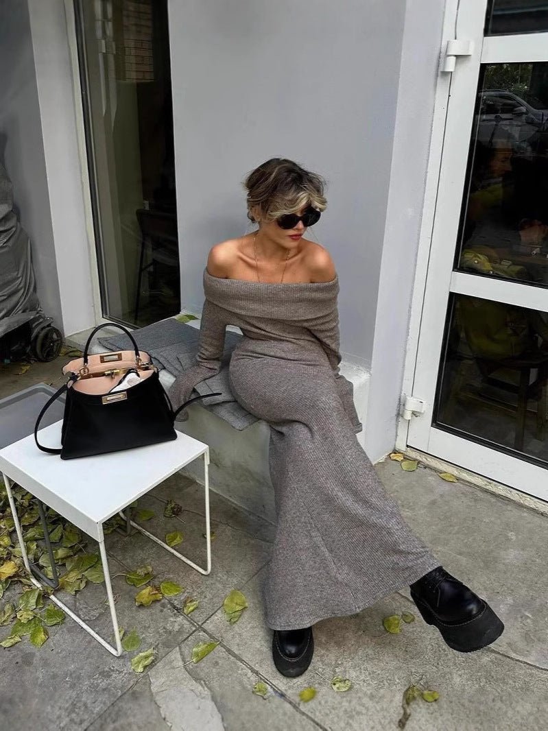 Danika Pullover Maxi Knit Dress - Elegant Occasion Dress for Women - Image 3