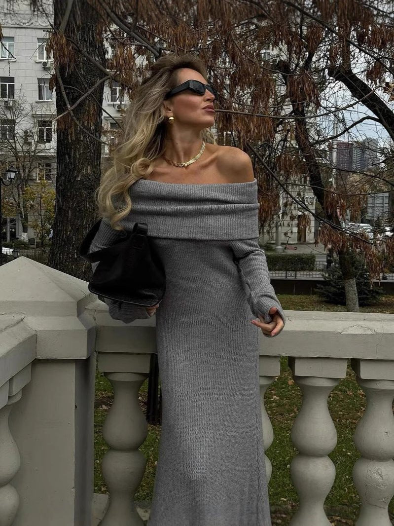 Danika Pullover Maxi Knit Dress - Elegant Occasion Dress for Women