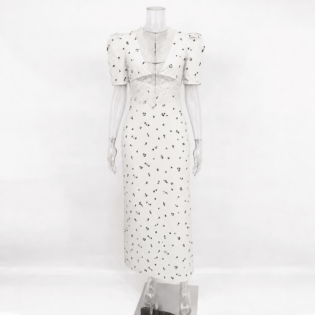 Adrija Puff Sleeve Lace Dress - Elegant Occasion Dress for Women - Image 11