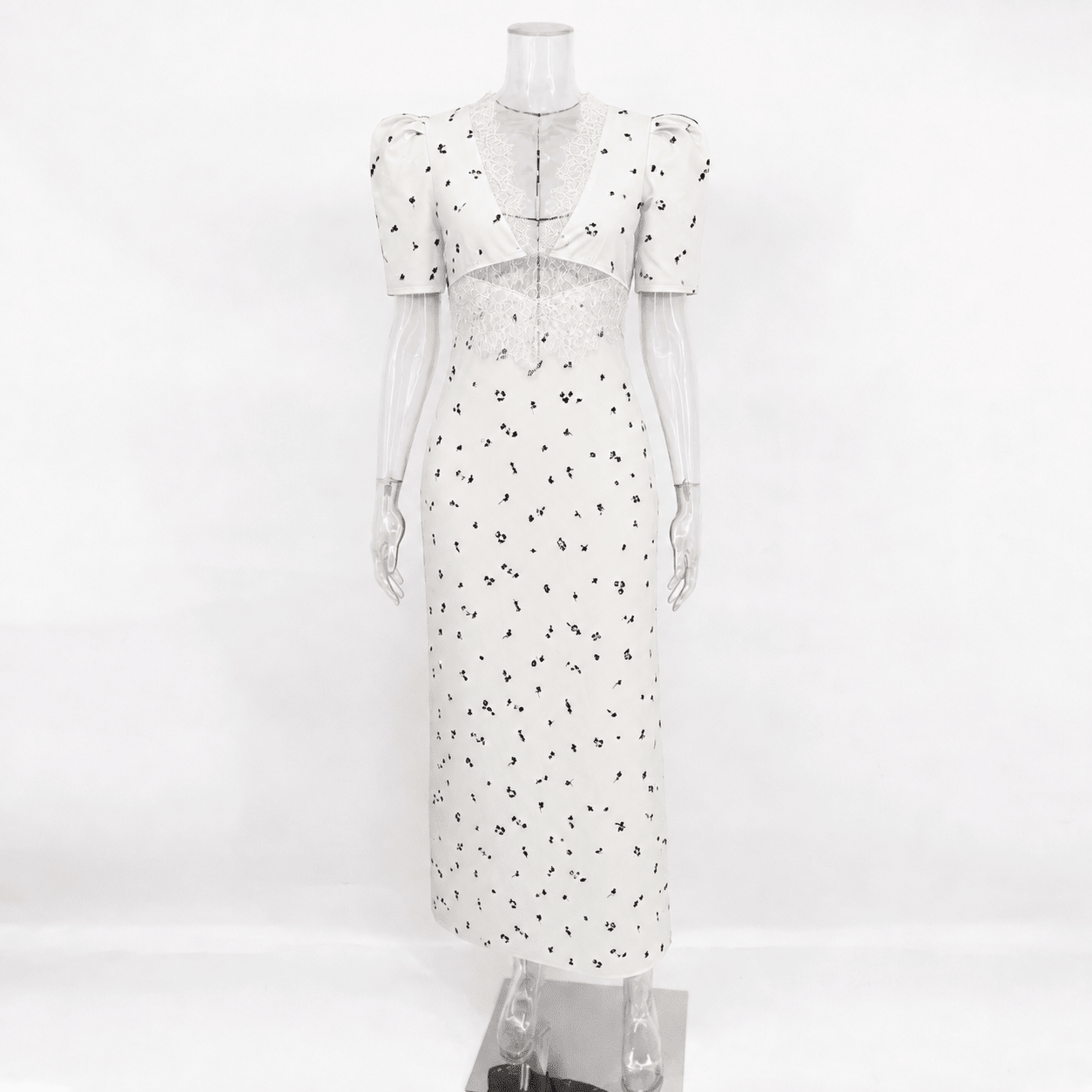 Adrija Puff Sleeve Lace Dress - Elegant Occasion Dress for Women - Image 11