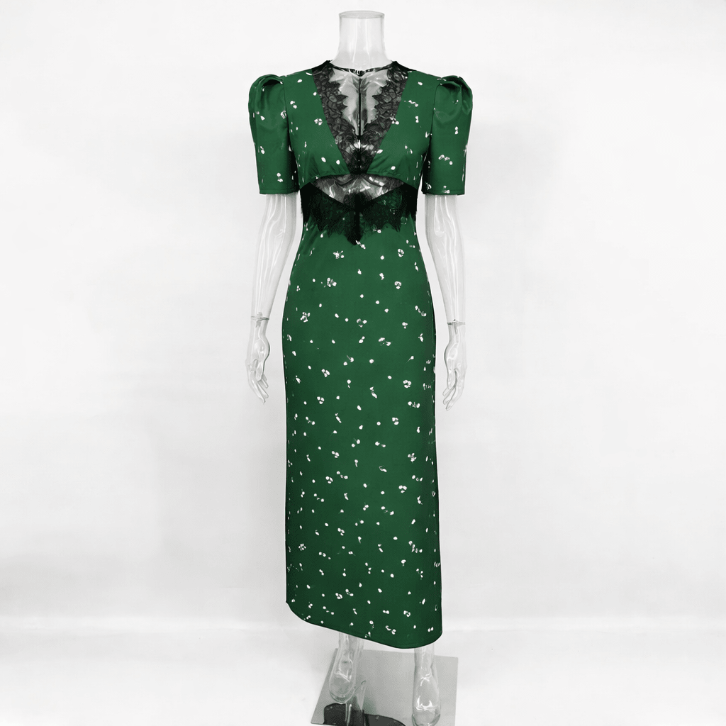 Adrija Puff Sleeve Lace Dress - Elegant Occasion Dress for Women - Image 8