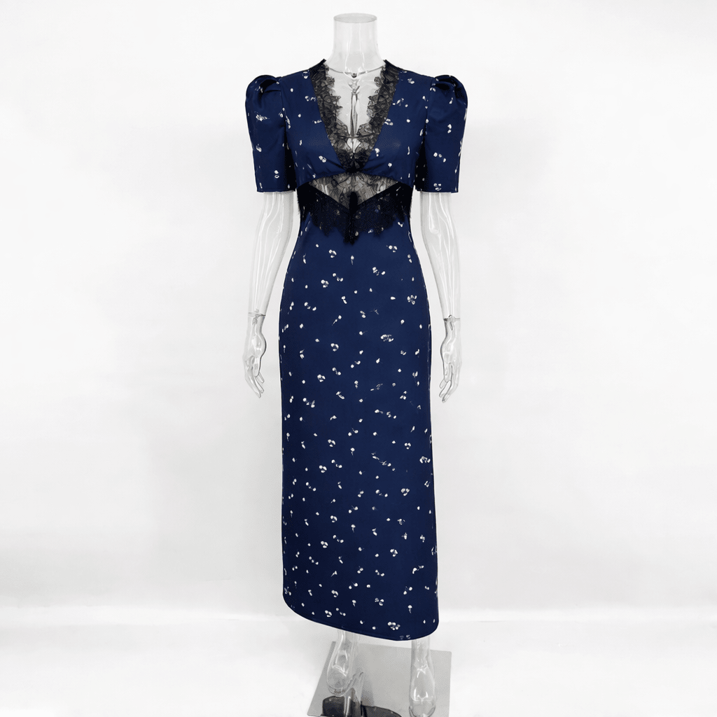 Adrija Puff Sleeve Lace Dress - Elegant Occasion Dress for Women - Image 9