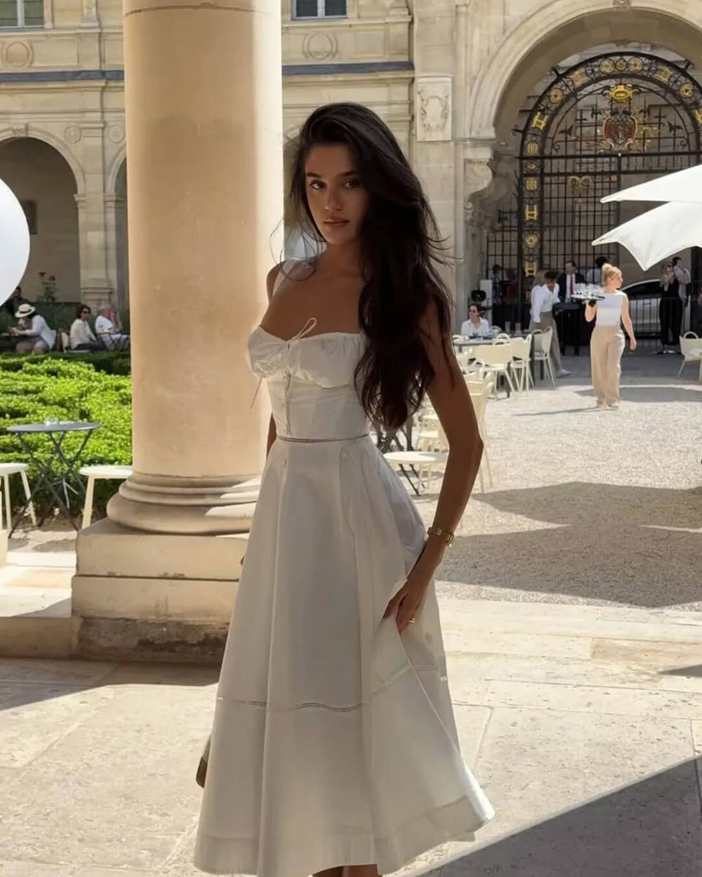 Dina Sleeveless Sweetheart Midi Dress - Elegant Occasion Dress for Women - Image 3
