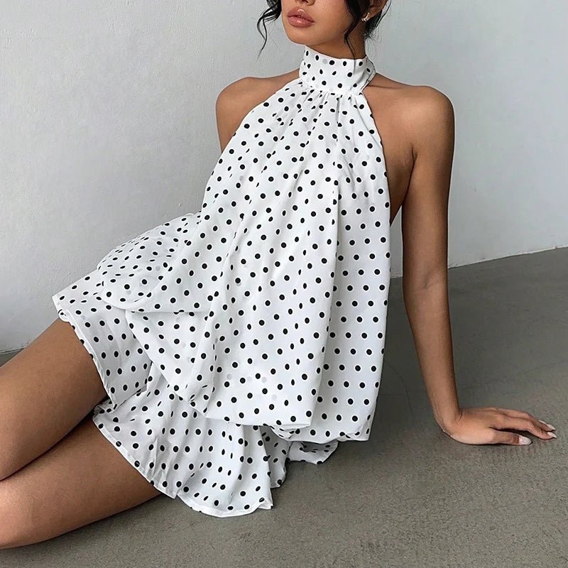Eden Halter Backless Mini Dress for Women - Sleeveless A-Line Summer Dress - Image 10
