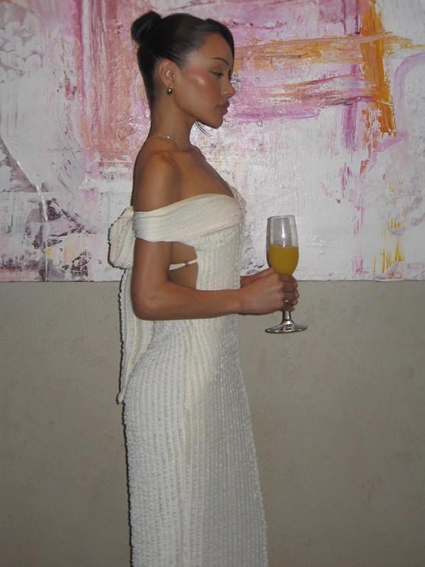 Elaine Tie Back Offshoulder Maxi Dress - Elegant Occasion Dress for Women - Image 5