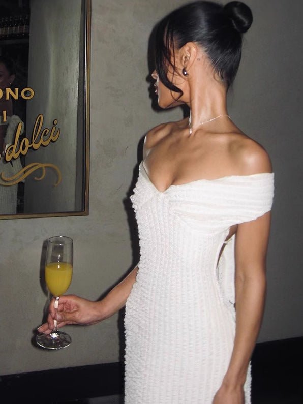 Elaine Tie Back Offshoulder Maxi Dress - Elegant Occasion Dress for Women - Image 3