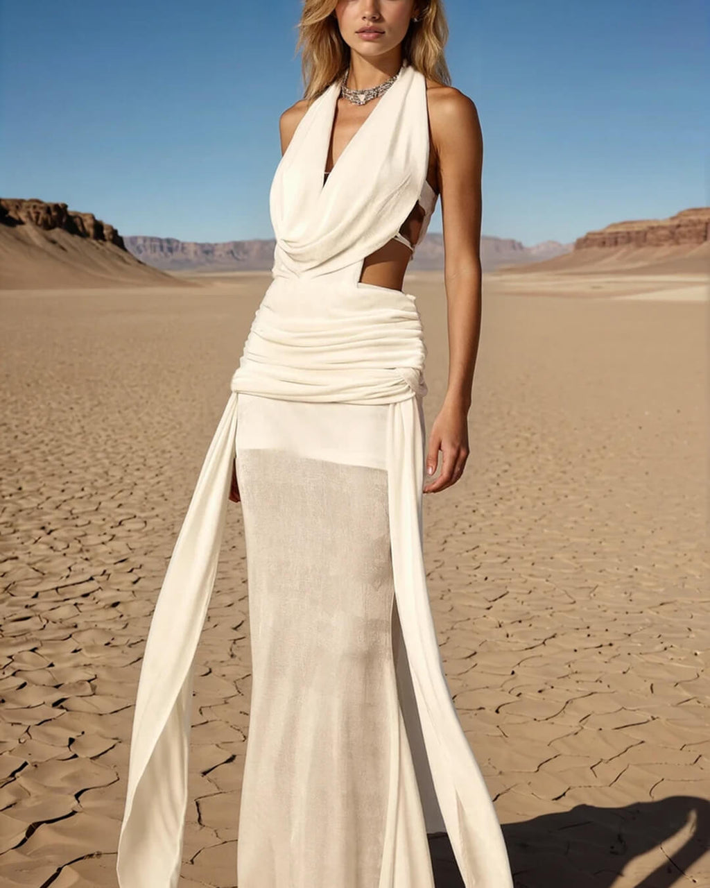 Elyse Halterneck Backless Maxi Dress - Elegant Occasion Dress for Women - Image 7