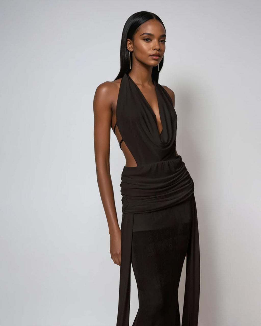 Elyse Halterneck Backless Maxi Dress - Elegant Occasion Dress for Women - Image 5