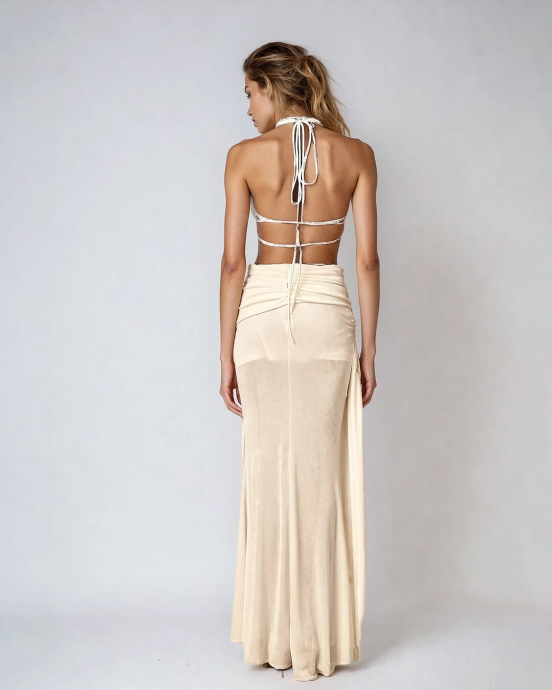 Elyse Halterneck Backless Maxi Dress - Elegant Occasion Dress for Women - Image 3