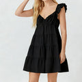 Eulalia Flutter Sleeve Tiered Mini Dress - Elegant Occasion Dress for Women