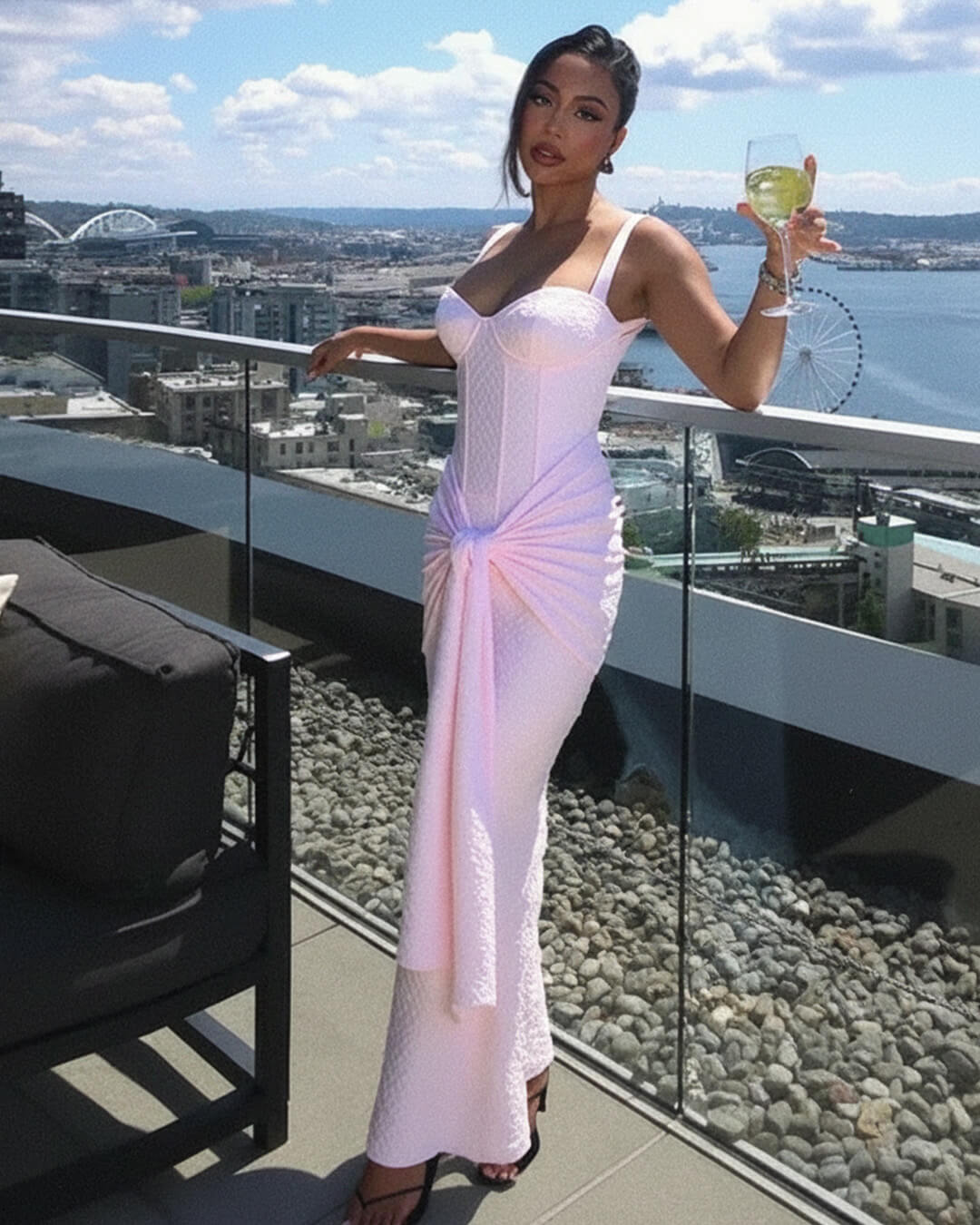 Evette Sleeveless Corset Maxi Dress - Elegant Occasion Dress for Women