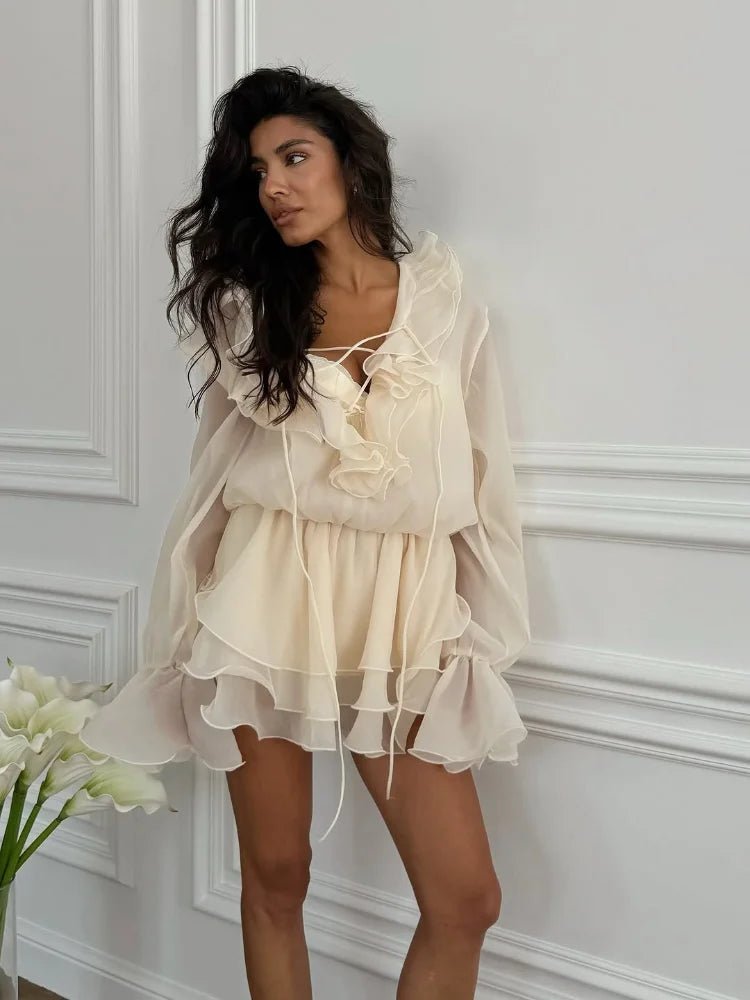Fallon Ruffled Mini Dress - Elegant Occasion Dress for Women - Image 6