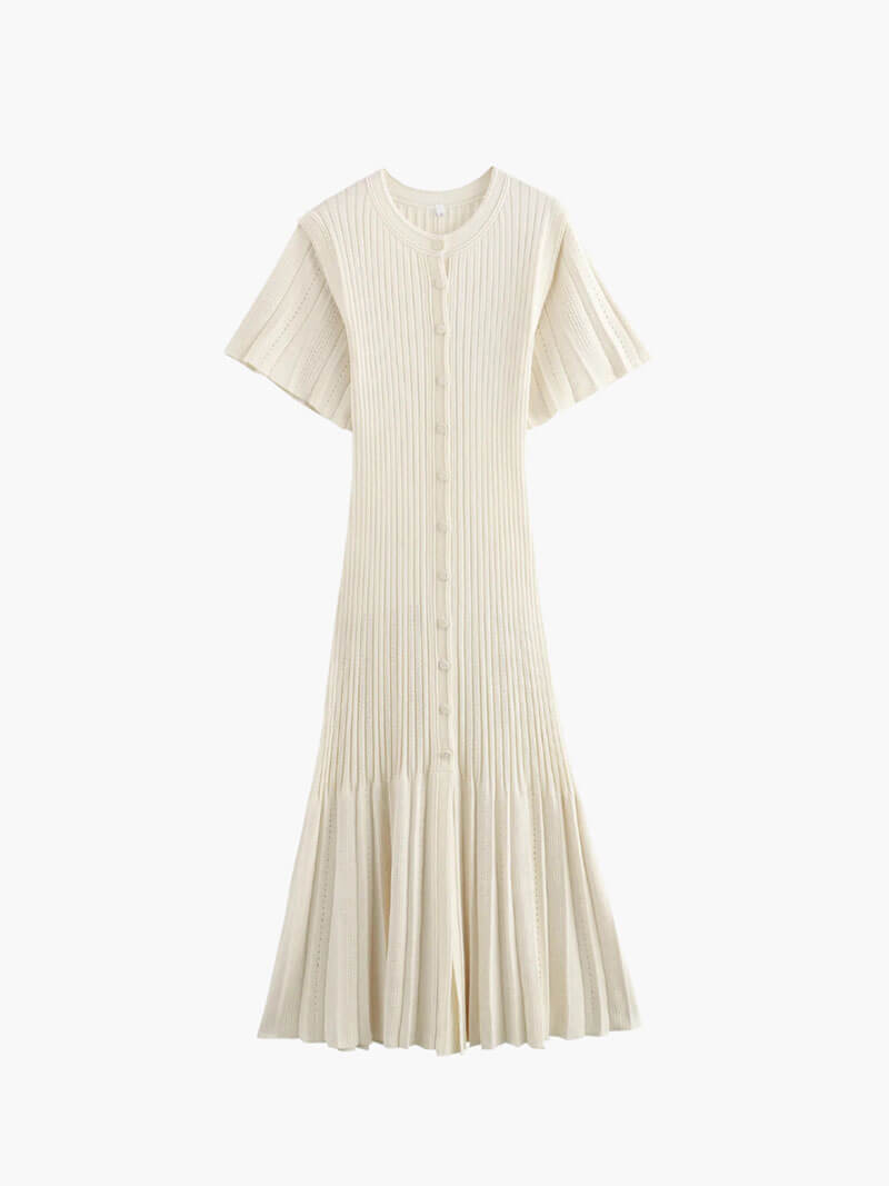 Gina Elegant Long Sleeve Midi Dress - Formal Evening Dress - Image 6