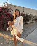 Gwyneth Blouson Mini Dress for Women - Pleated Ruffle Garden Party Dress - Image 4