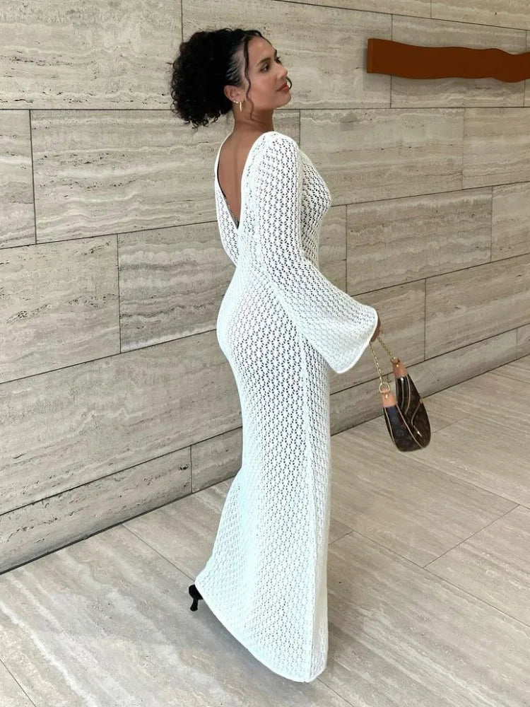 Hannah Cover Up Maxi Dress - Elegant Occasion Dress for Women - Image 2