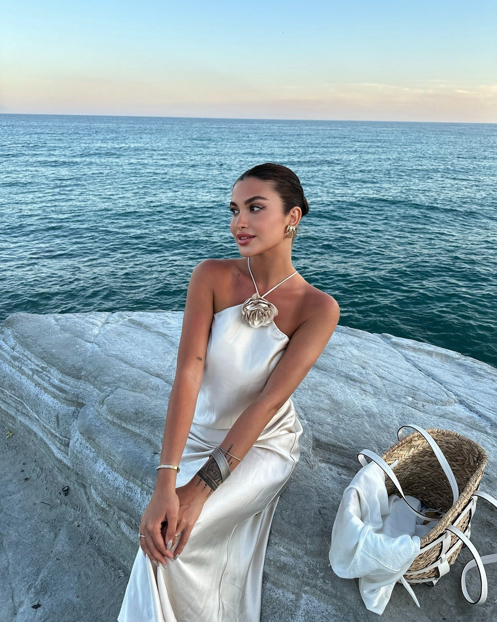 Harper Satin Halter Maxi Dress - Elegant Occasion Dress for Women - Image 9