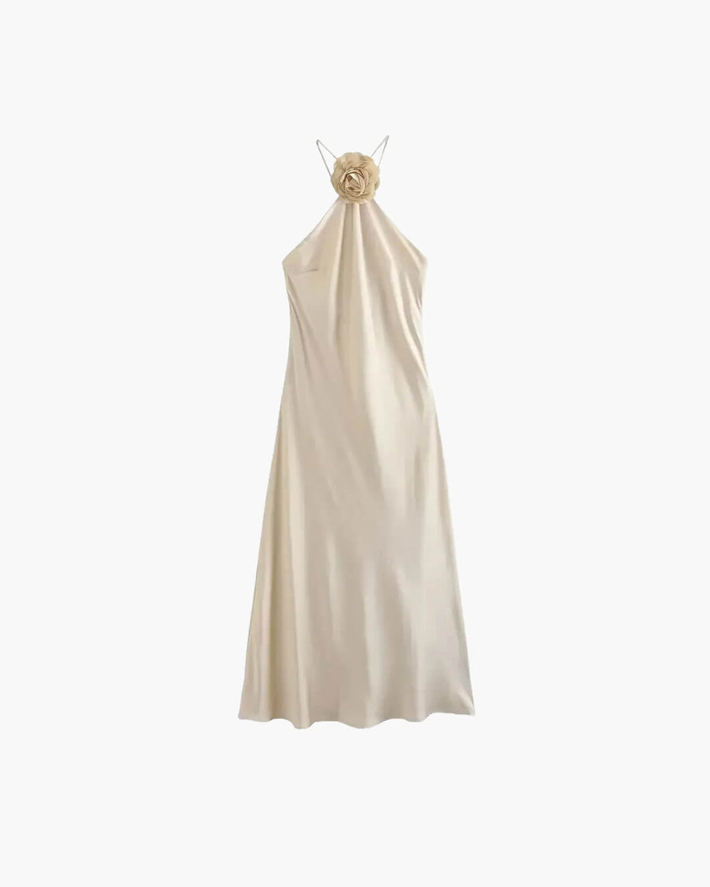 Harper Satin Halter Maxi Dress - Elegant Occasion Dress for Women